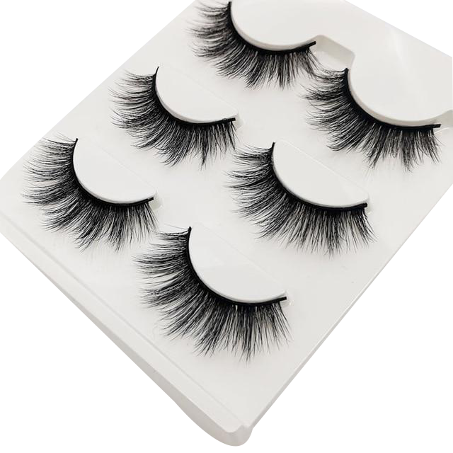 Ibana Faux Mink 3D Eye Lashes 11mm 3 Pairs