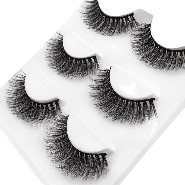 Phora Faux Mink 3D Eye Lashes 11mm 3 Pairs