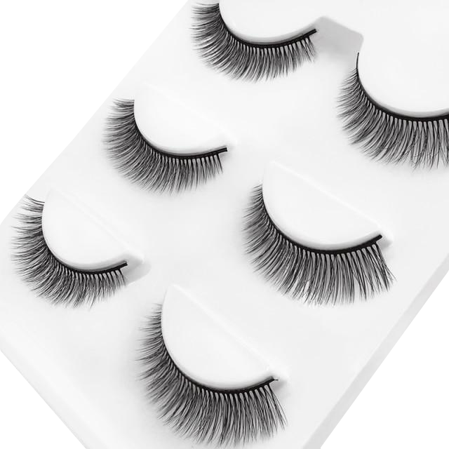Rose Faux Mink 3D Eye Lashes 11mm 3 Pairs