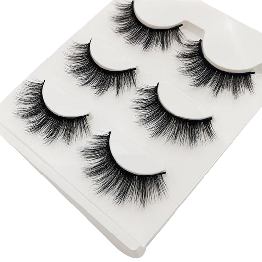 Ibana Faux Mink 3D Eye Lashes 11mm 3 Pairs