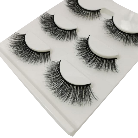 Jannet Faux Mink 3D Eye Lashes 11mm 3 Pairs
