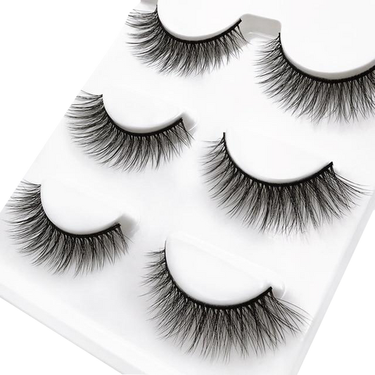 Jesse Faux Mink 3D Eye Lashes 11mm 3 Pairs