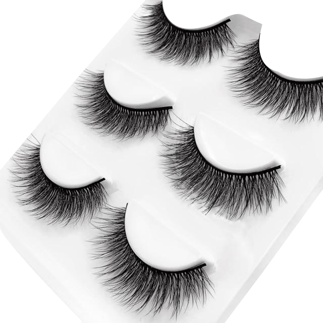 Natalie Faux Mink 3D Eye Lashes 11mm 3 Pairs