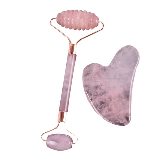 Rose Quartz Face Care Massage Roller