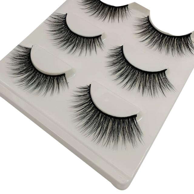 Sara Faux Mink 3D Eye Lashes 11mm 3 Pairs
