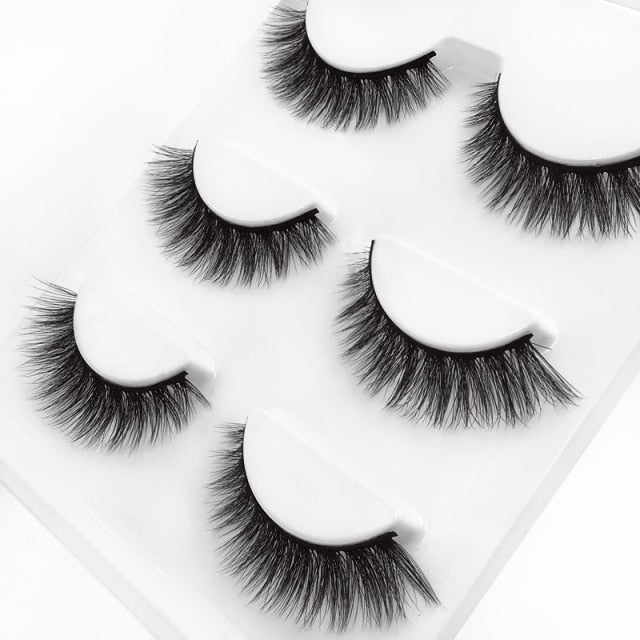 Ruby Faux Mink 3D Eye Lashes 11mm 3 Pairs