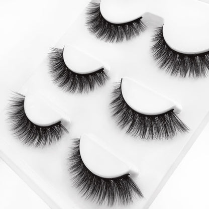 Ruby Faux Mink 3D Eye Lashes 11mm 3 Pairs