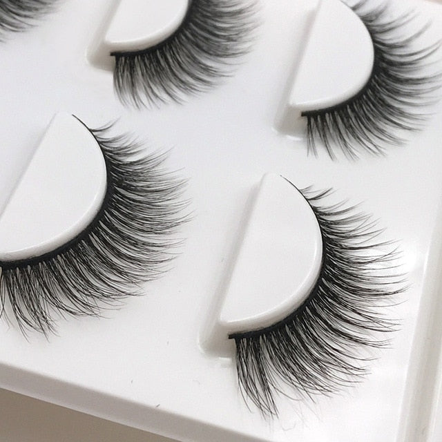 Ruby Faux Mink 3D Eye Lashes 11mm 3 Pairs
