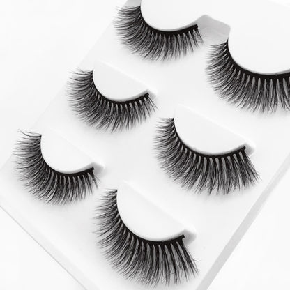 Ruby Faux Mink 3D Eye Lashes 11mm 3 Pairs