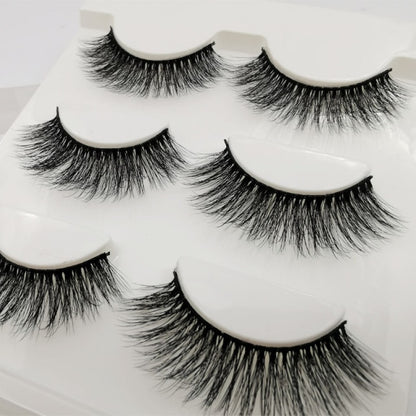Ruby Faux Mink 3D Eye Lashes 11mm 3 Pairs