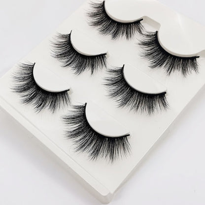 Ruby Faux Mink 3D Eye Lashes 11mm 3 Pairs