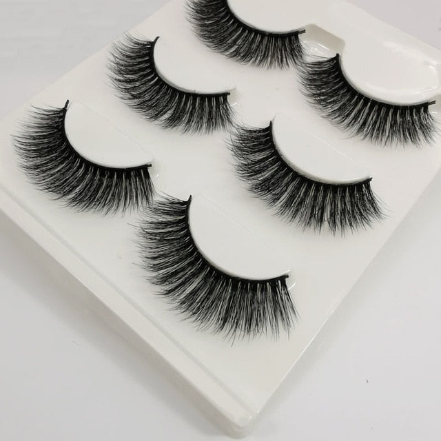 Ruby Faux Mink 3D Eye Lashes 11mm 3 Pairs