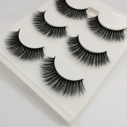 Ruby Faux Mink 3D Eye Lashes 11mm 3 Pairs