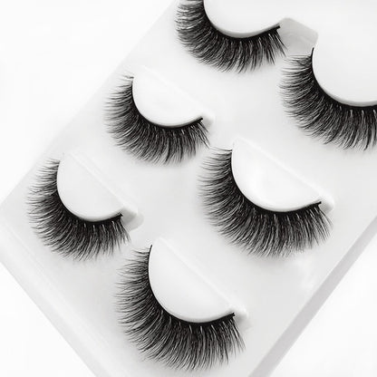 Ruby Faux Mink 3D Eye Lashes 11mm 3 Pairs