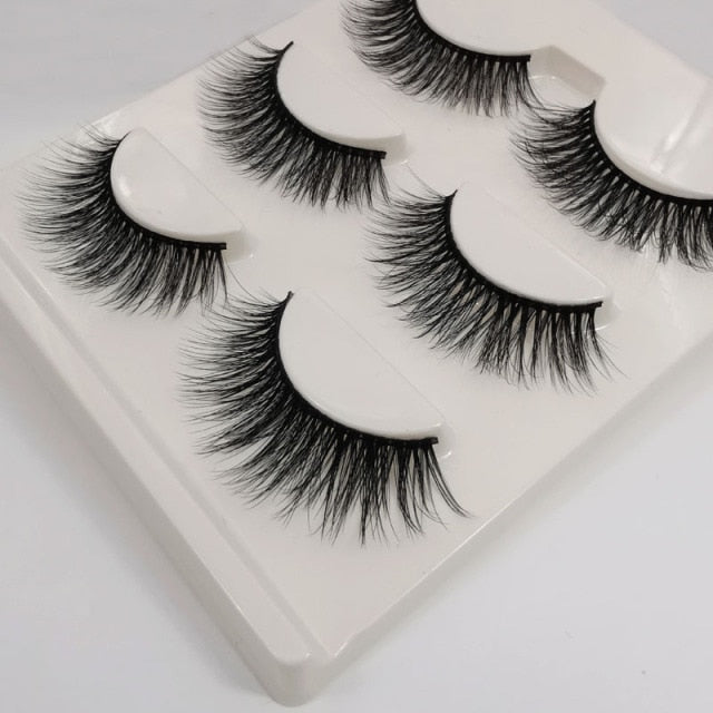 Ruby Faux Mink 3D Eye Lashes 11mm 3 Pairs