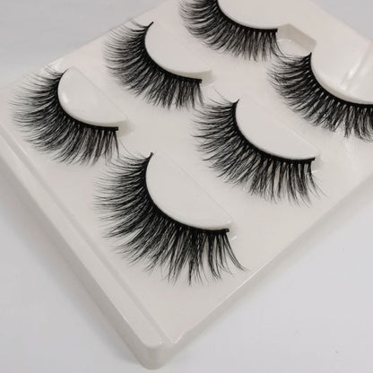 Ruby Faux Mink 3D Eye Lashes 11mm 3 Pairs