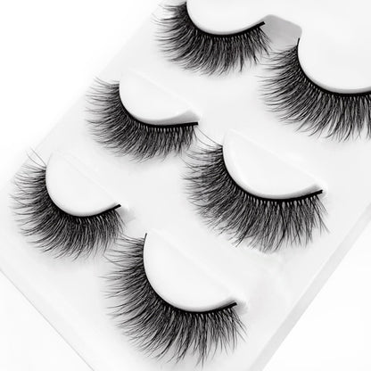 Ruby Faux Mink 3D Eye Lashes 11mm 3 Pairs