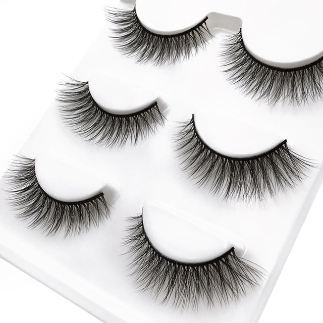Ruby Faux Mink 3D Eye Lashes 11mm 3 Pairs
