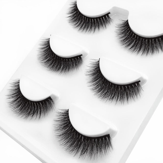 Ruby Faux Mink 3D Eye Lashes 11mm 3 Pairs
