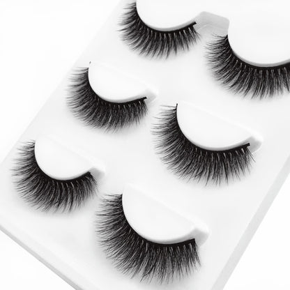 Ruby Faux Mink 3D Eye Lashes 11mm 3 Pairs