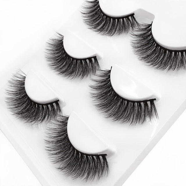 Ruby Faux Mink 3D Eye Lashes 11mm 3 Pairs