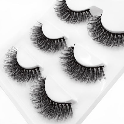 Ruby Faux Mink 3D Eye Lashes 11mm 3 Pairs