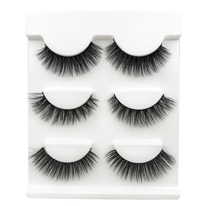 Ruby Faux Mink 3D Eye Lashes 11mm 3 Pairs