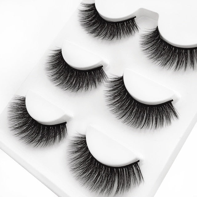 Ruby Faux Mink 3D Eye Lashes 11mm 3 Pairs