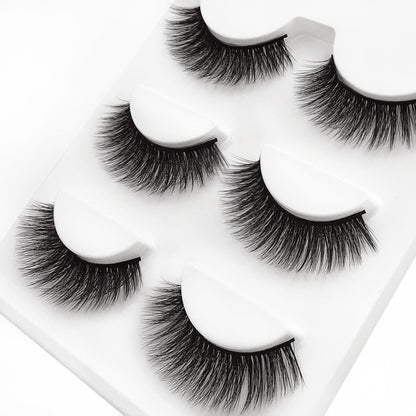 Ruby Faux Mink 3D Eye Lashes 11mm 3 Pairs