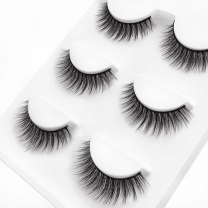 Ruby Faux Mink 3D Eye Lashes 11mm 3 Pairs